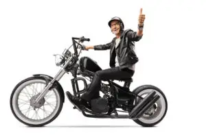 old man on a motorcycle