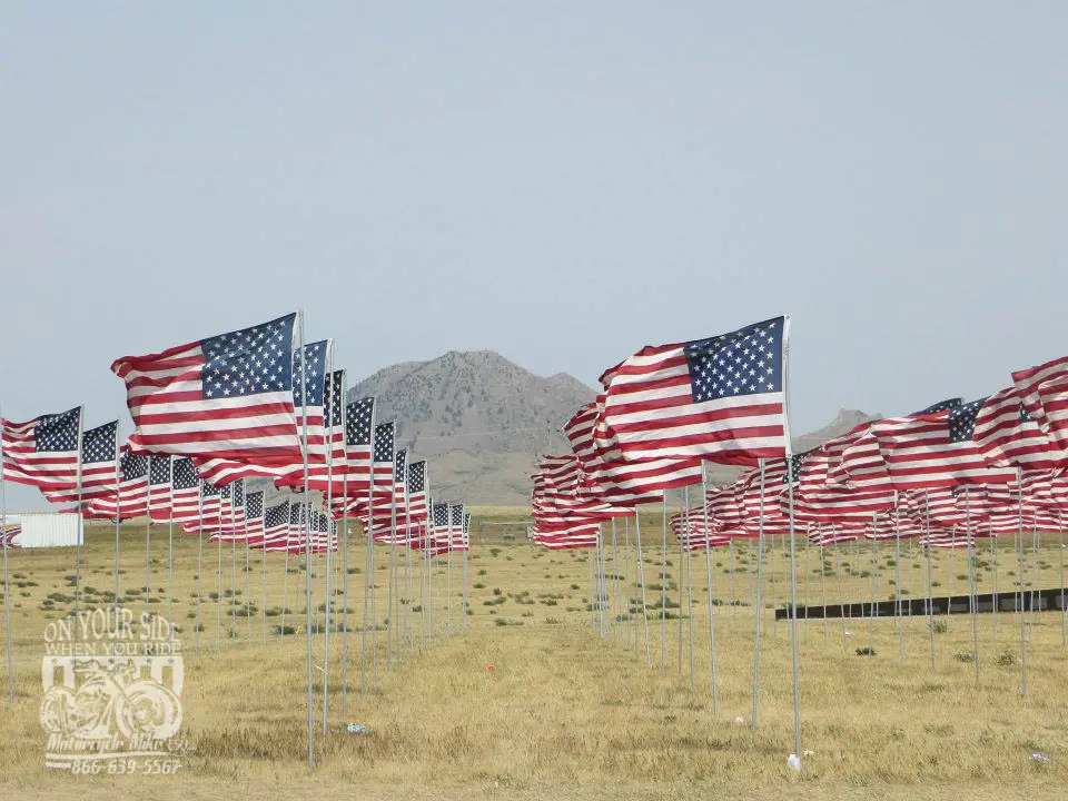 Field of American Flags in Sturgis S. Dakota